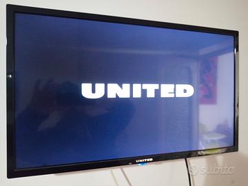 tv united 25 pollici con telecomando e staffa