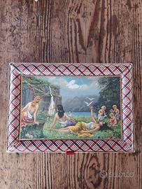 Scatolina vintage porta gioie in cartone 