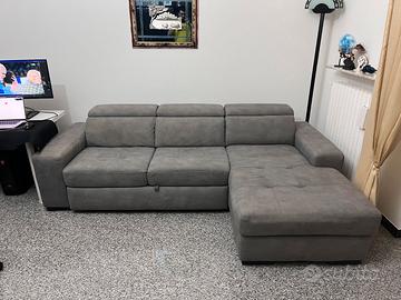 Divano letto angolare con contenitore ritiro