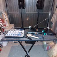 impianto audio per feste e karaoke tutto completo