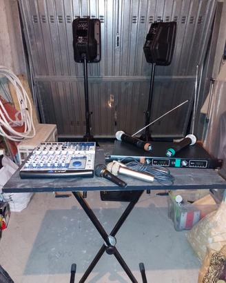 impianto audio per feste e karaoke tutto completo
