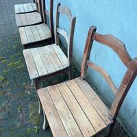 7 Sedie campagnole in noce