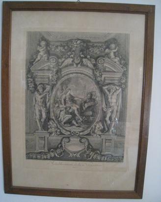 3 stampe antiche francesi galleria specchi parigi