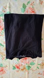 T-shirt nera maniche lunghe 