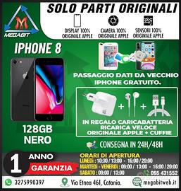 Iphone 8 128gb nero - totalmente originale