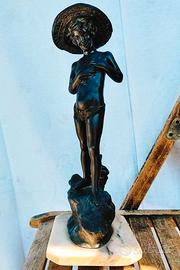 Statua in bronzo firmata Varlese originale antica.