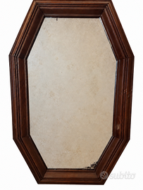 Specchio vintage in legno scuro