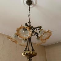 Lampadario a 5 luci vintage