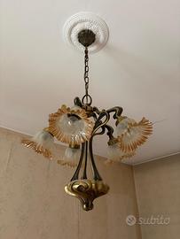 Lampadario a 5 luci vintage