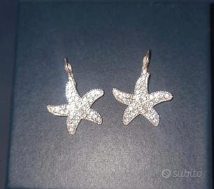 Orecchini in argento, a stella marina