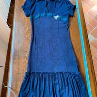 Vestito estivo in cotone taglia S / 42 blu/nero