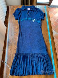 Vestito estivo in cotone taglia S / 42 blu/nero