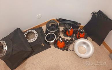 Accessori torce  flash Bowens e faretti studio. 