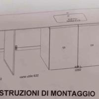 Pianale , Top lavanderia, lavandino lungo 2,70 m