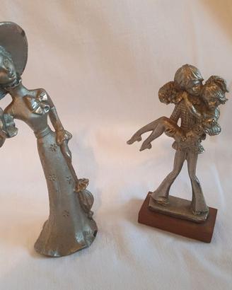 Statuine vintage in peltro