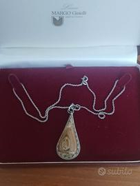 Collana con pendente di pietra in argento