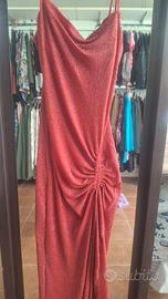 abito lungo rosso l/xl