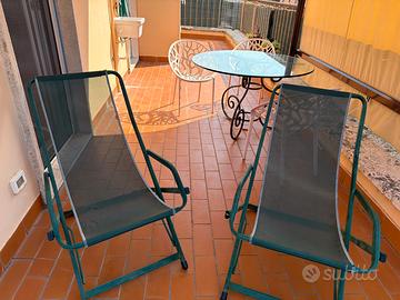 Coppia di sdraio da giardino terrazzo