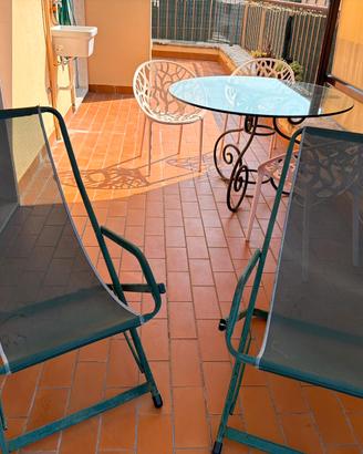 Coppia di sdraio da giardino terrazzo