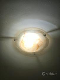 plofoniera color beige vetro satinato