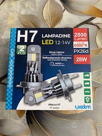 Coppia lampadine LED H7 28W 6500K 2800 lumen