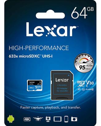 Lexar 64GB Micro SD SDXC MicroSD Class 10