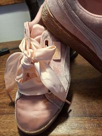 Sneakers Puma basket heart  in velluto 