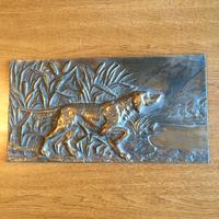 Targa bronzo - Scena di caccia