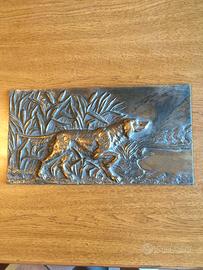 Targa bronzo - Scena di caccia