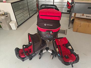 Passeggino Trio Concord Sleeper 2.0 rosso/nero