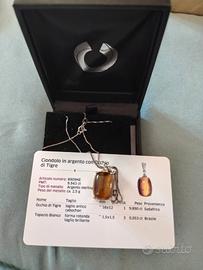 Collana con ciondolo Occhio di Tigre 