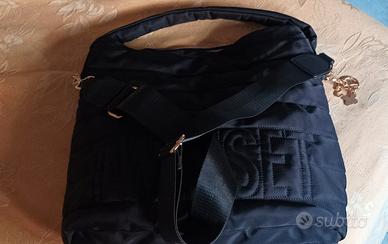 Borsa hobo Twinset trapuntata nera 