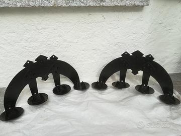 Coppia apliques antiche in ferro battuto