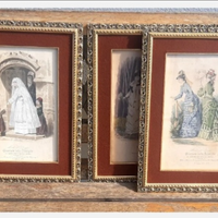 Litografia moda 1874/75 in cornice MODE DI PARIGI