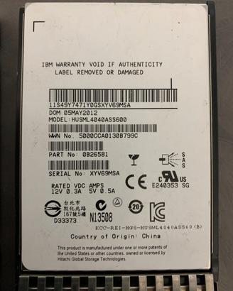 Lotto di 3 SSD SAS HGST da 400 GB l'uno