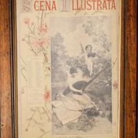 Quadro cartoncino  rivista Scena Illustrata. 1895
