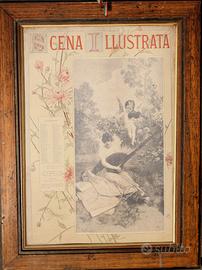 Quadro cartoncino  rivista Scena Illustrata. 1895