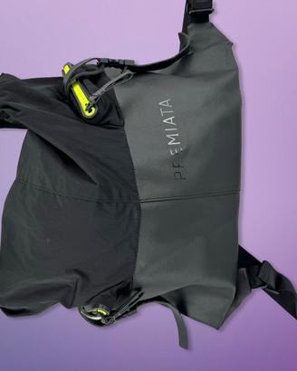 Zaino Premiata roll-top nero tecnico
