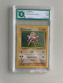 Carta Pokemon Hitmonchan set base 6 graad
