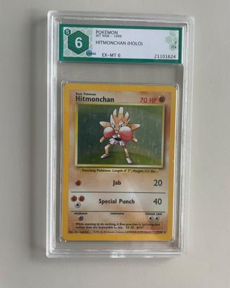 Carta Pokemon Hitmonchan set base 6 graad