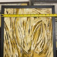 Auadro astratto con cornice in ferro