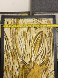 Auadro astratto con cornice in ferro