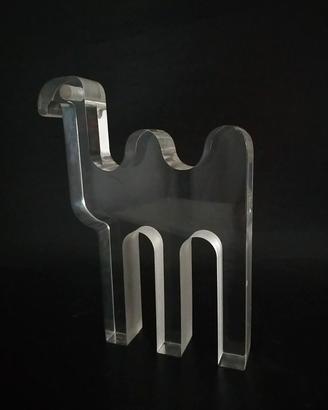 cammello team guzzini plexiglass scultura vintage 