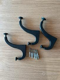3 x Ikea Hemnes ganci attaccapanni