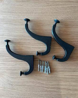 3 x Ikea Hemnes ganci attaccapanni