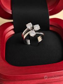 Anello Trilogy BiBiGi –1,01 ct colore G –Oro 18 kt