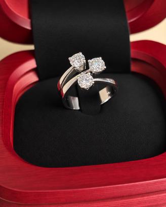 Anello Trilogy BiBiGi –1,01 ct colore G –Oro 18 kt