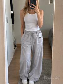 pantalone tuta wide leg nuovo tg M