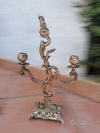 candelabro ottone vintage 30 cm