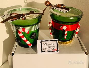 Candele natalizie decorate a mano #idearegalo